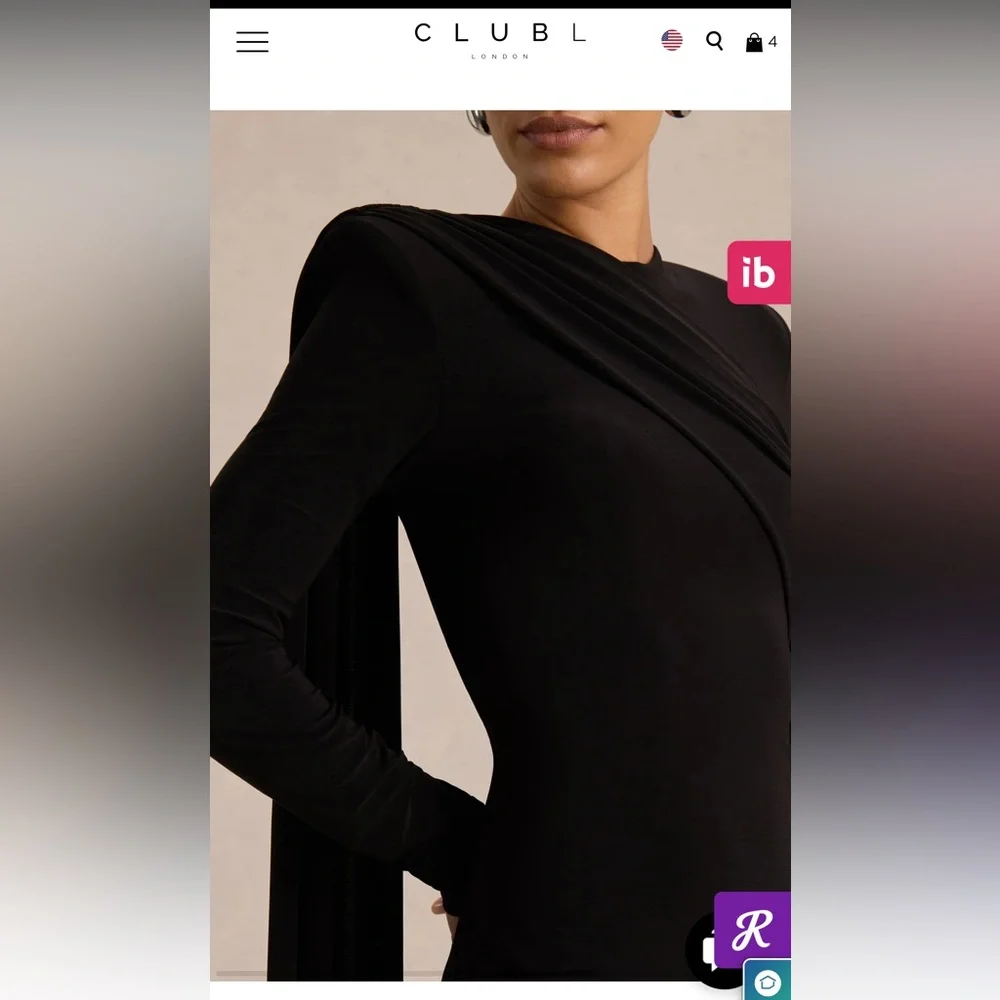 Club L London Zoro Asymmetric Dress - new with tags - Size 4 US - Picture 4 of 6